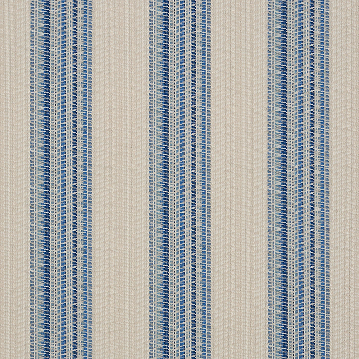 Schumacher Bendita Stripe Indoor/Outdoor Blue Fabric Sample 79153