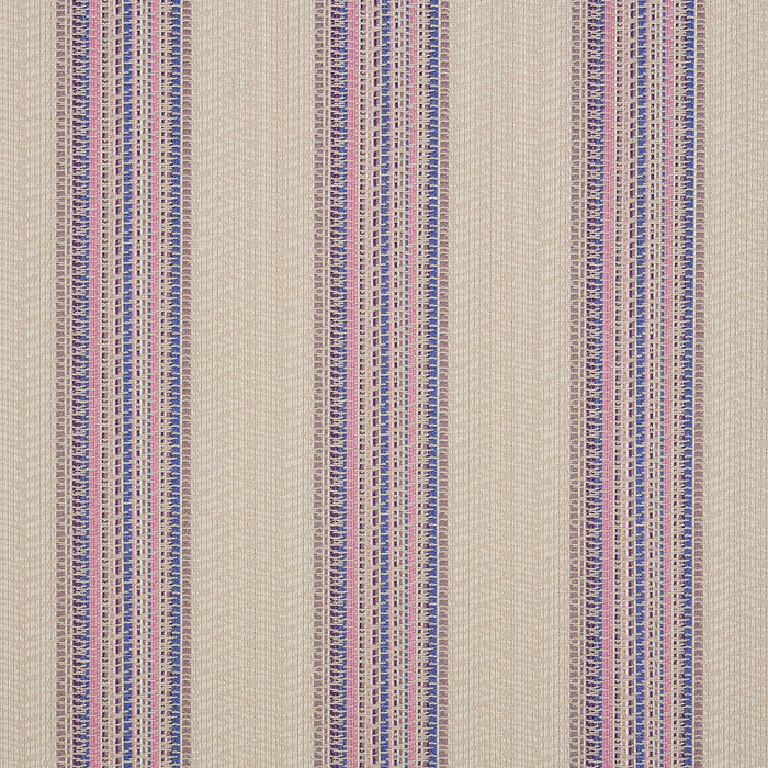 Schumacher Bendita Stripe Indoor/Outdoor Lilac Fabric Sample 79154