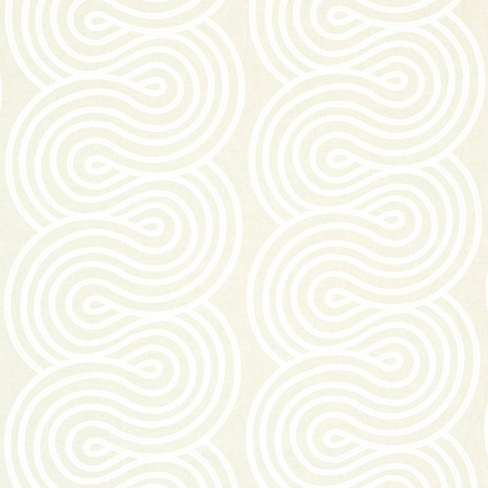 Schumacher Giraldi Embroidery Natural Fabric Sample 79342