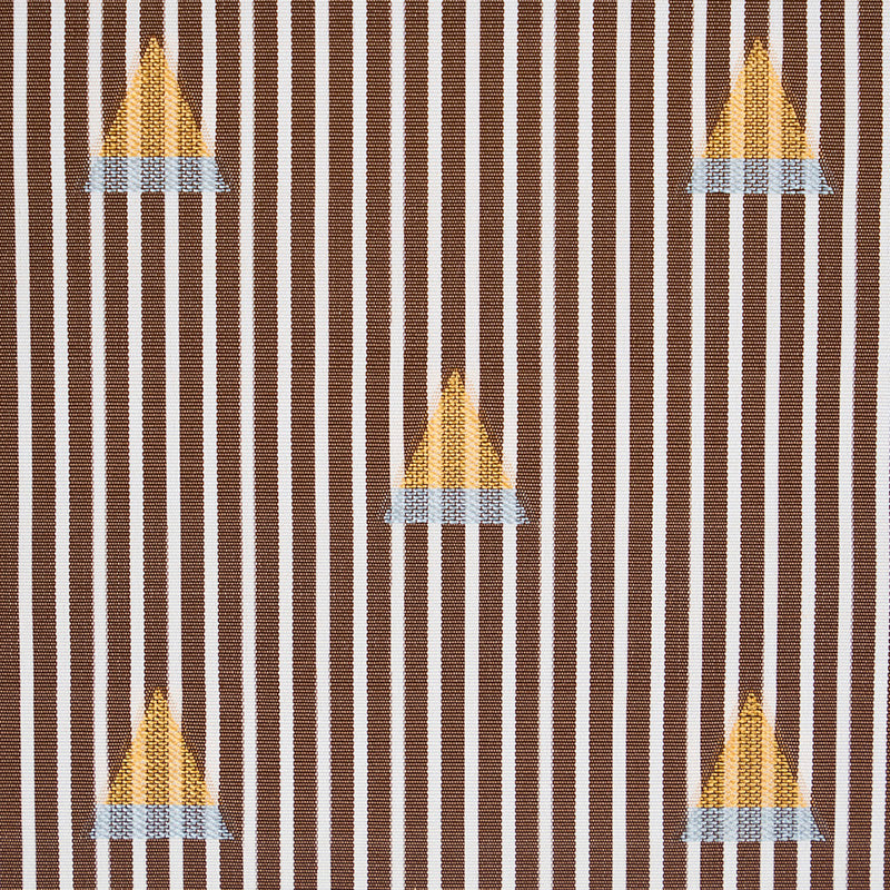 Schumacher Ludus Stripe Brown Fabric 79362