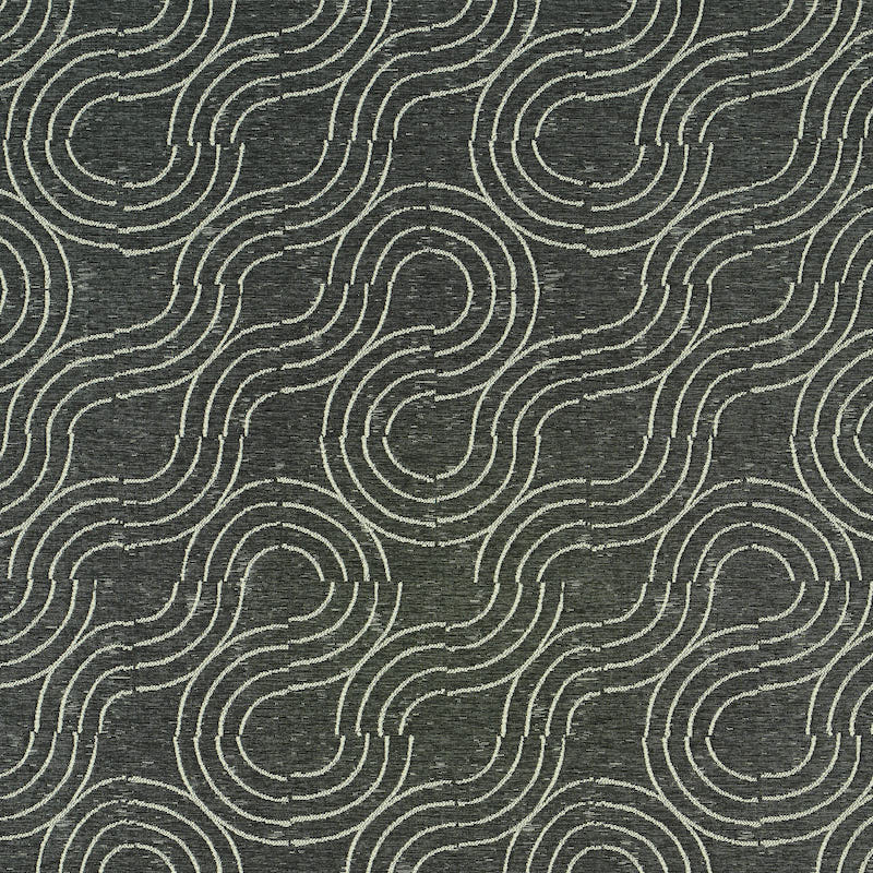 Schumacher Alma Indoor/Outdoor Carbon Fabric 79400