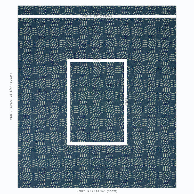 Schumacher Alma Indoor/Outdoor Denim Fabric 79401