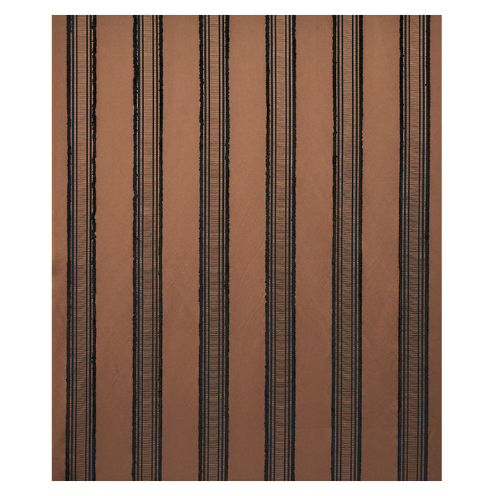 Schumacher Senza Satin Stripe Brown Fabric 79451