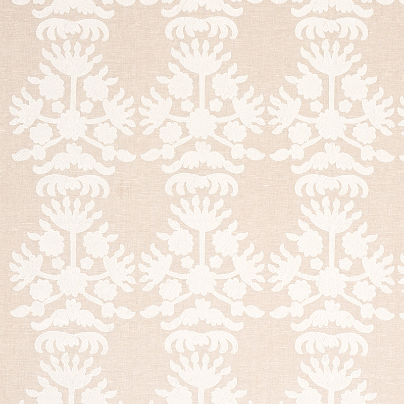 Schumacher Cybele Embroidery Natural Fabric 79472