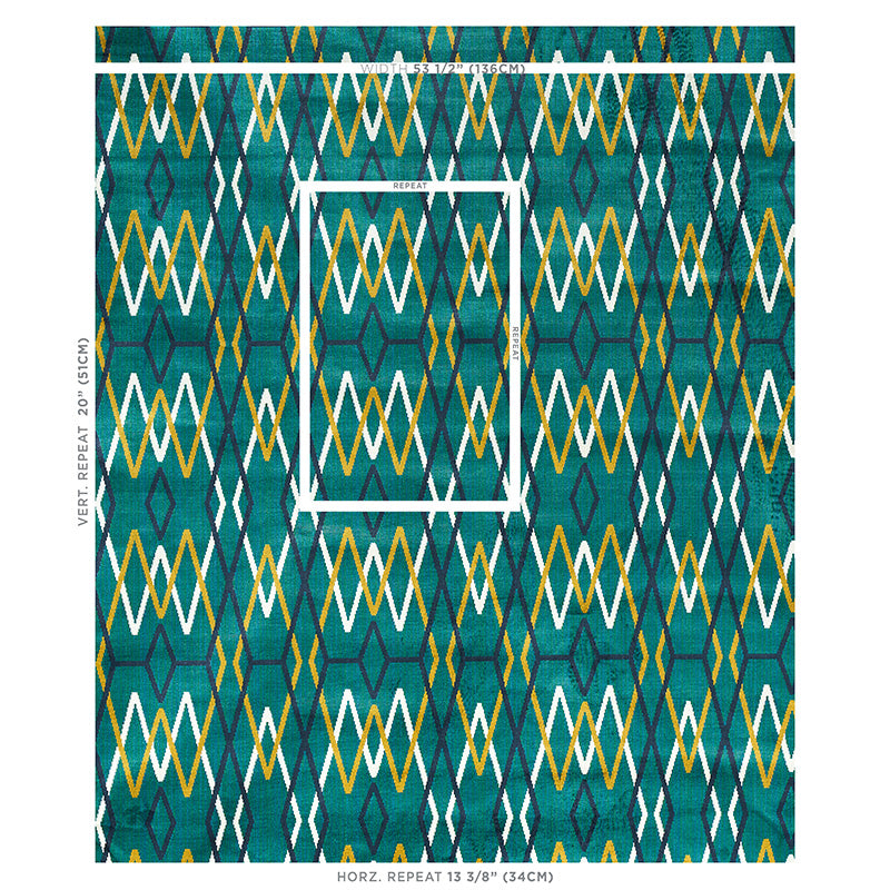 Schumacher Kyoto Trellis Emerald Fabric 79531