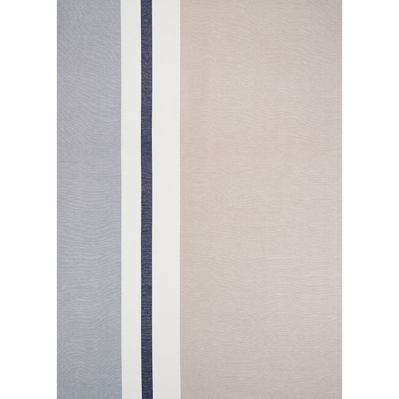 Schumacher Lolland Linen Stripe Grey & Sand Fabric 79660