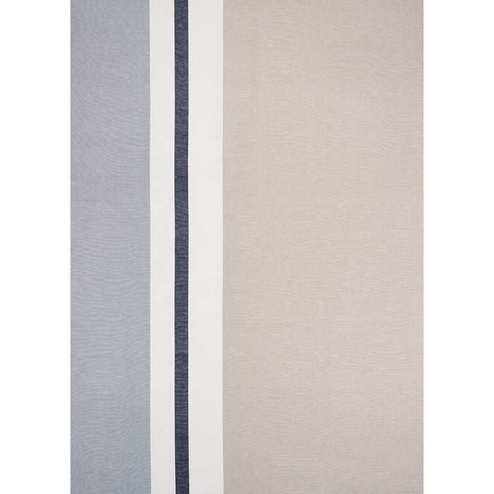 Schumacher Lolland Linen Stripe Grey & Sand Fabric 79660