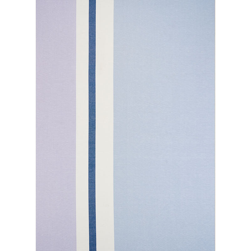 Schumacher Lolland Linen Stripe Lilac & Blue Fabric 79661