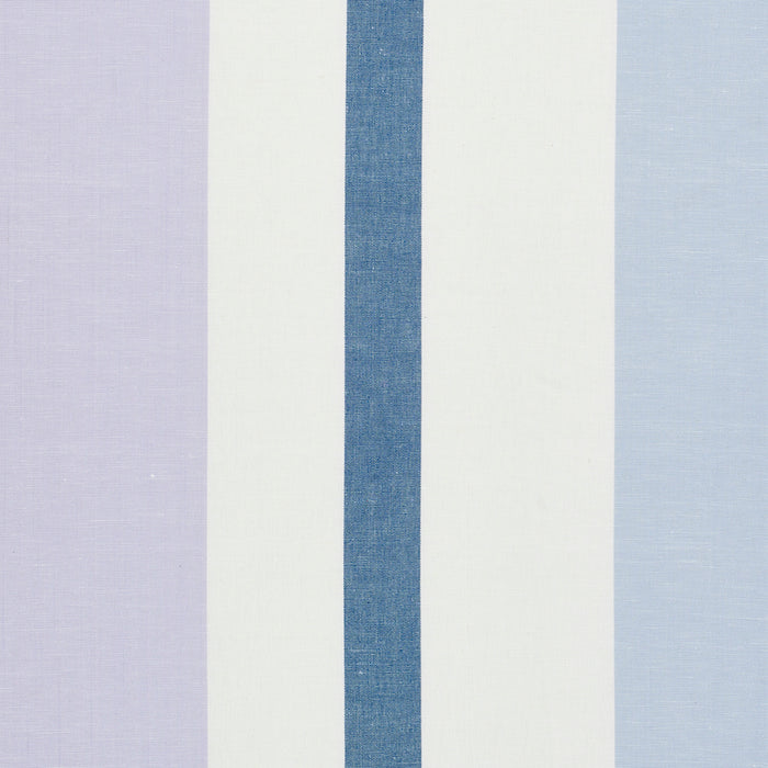 Schumacher Lolland Linen Stripe Lilac & Blue Fabric 79661