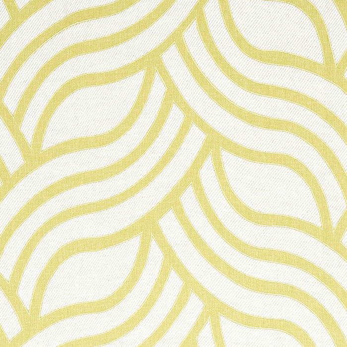 Schumacher Sangomar Applique Citron Fabric Sample 79950