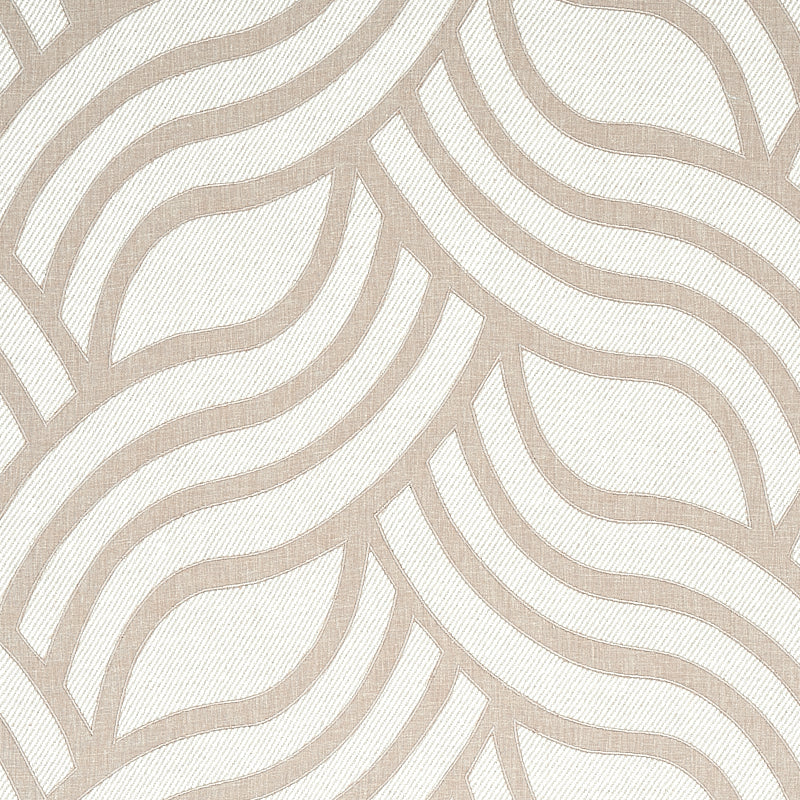 Schumacher Sangomar Applique Brown Fabric Sample 79952