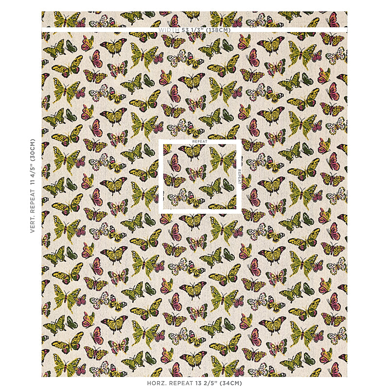 Schumacher Butterfly Epingle Spring Fabric 80100