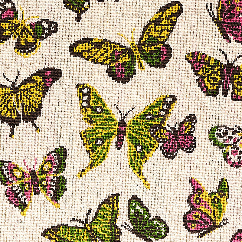 Schumacher Butterfly Epingle Spring Fabric Sample 80100