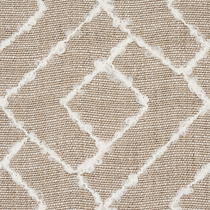 Schumacher Durant Embroidery Natural Fabric 80130