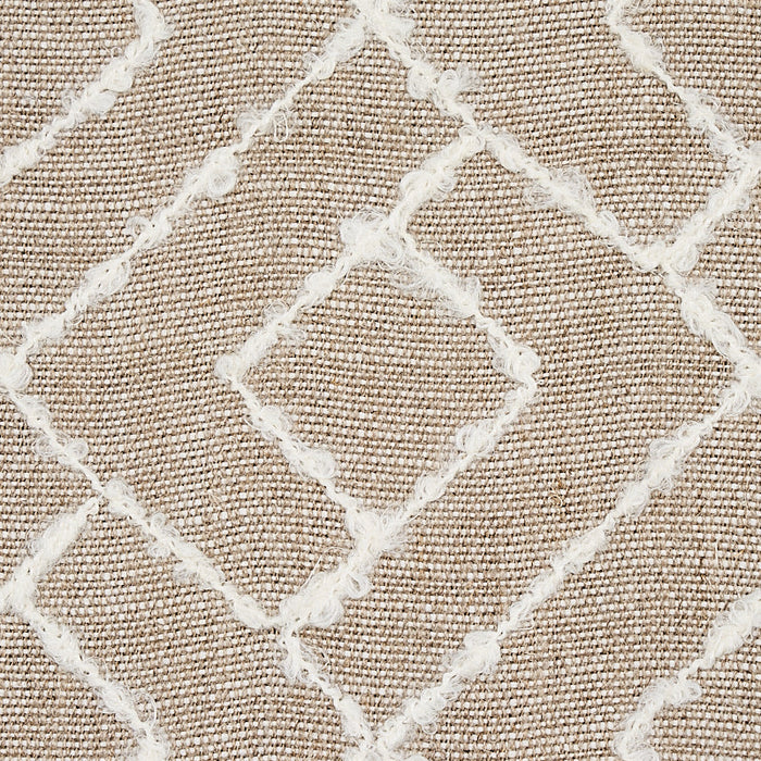 Schumacher Durant Embroidery Natural Fabric Sample 80130