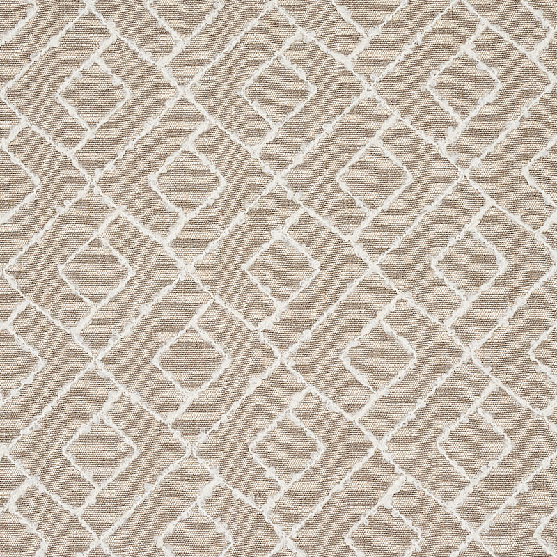 Schumacher Durant Embroidery Natural Fabric 80130