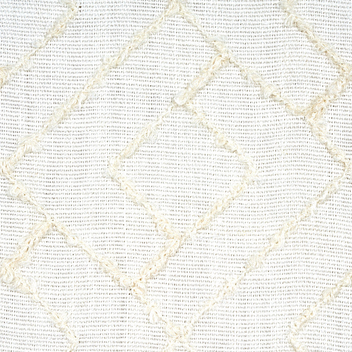 Schumacher Durant Embroidery Ivory Fabric Sample 80131