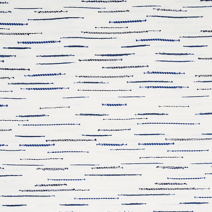 Schumacher Leland Stripe Blue Fabric Sample 80141