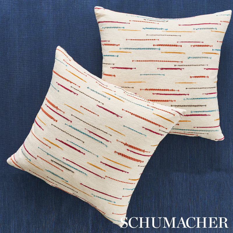 Schumacher Leland Stripe Multi Fabric 80142