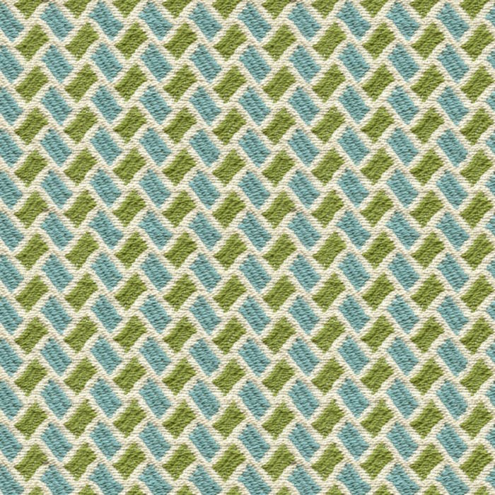 Brunschwig & Fils New Briquetage Aqua/Lime Fabric 8015112.513.0