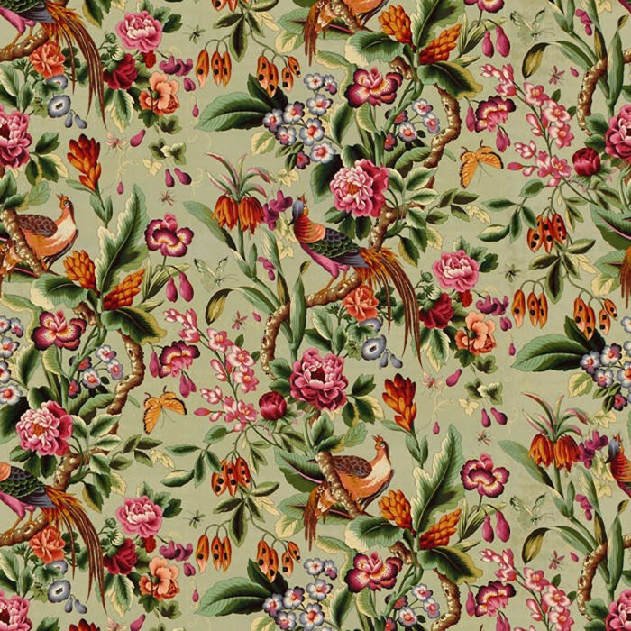 Brunschwig & Fils Pheasans Sable Fabric 8015130.1611.0