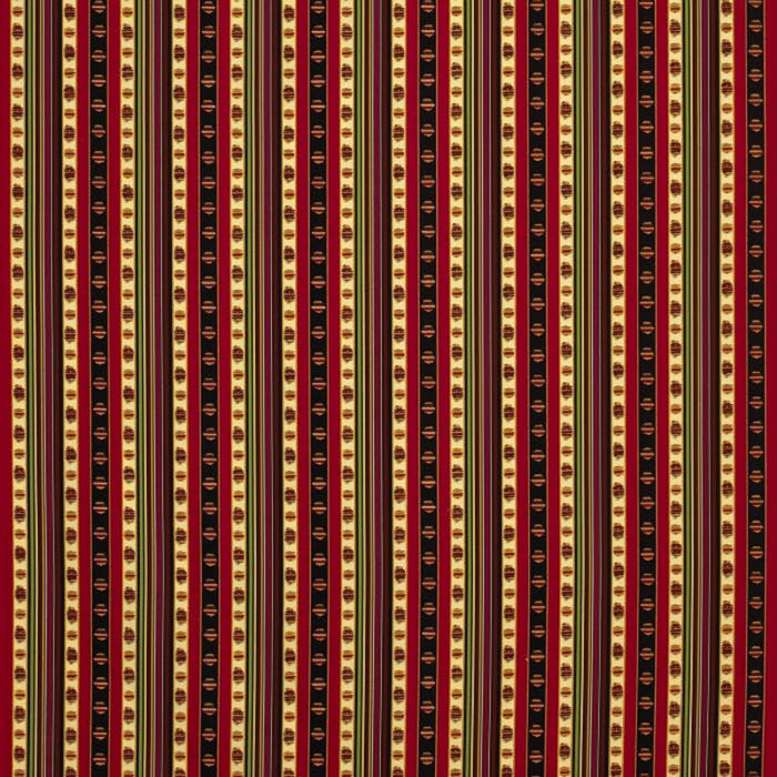 Brunschwig & Fils Rayure Percale Rouge Fabric 8015144.193.0