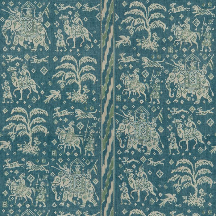 Brunschwig & Fils Aralam Print Teal/Green Fabric 8015175.133.0