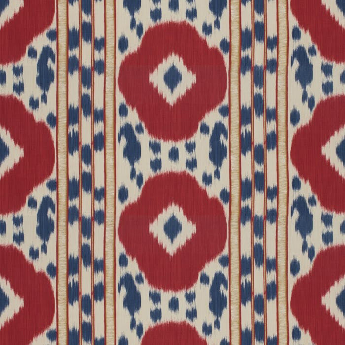 Brunschwig & Fils Varkala Print Red/blue Fabric Sample 8015178.195