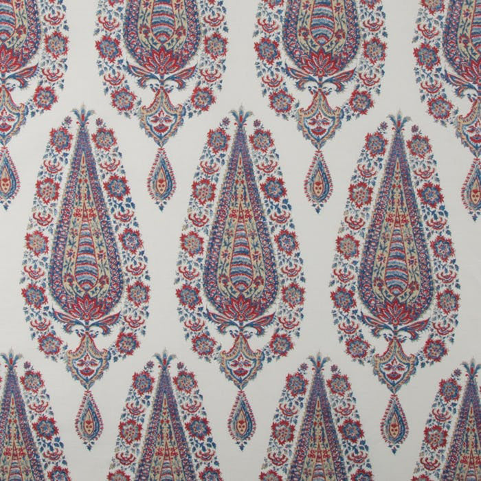 Brunschwig & Fils Komal Paisley Madder/Blue Fabric 8016101.19.0