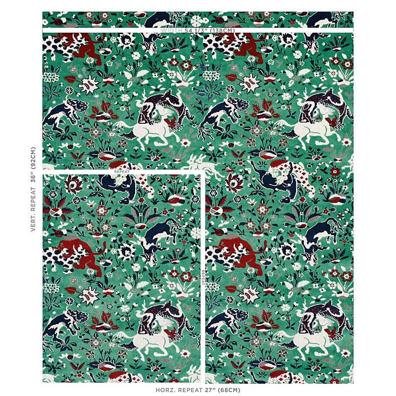 Schumacher Saint Ambrose Velvet Jade Fabric 80170