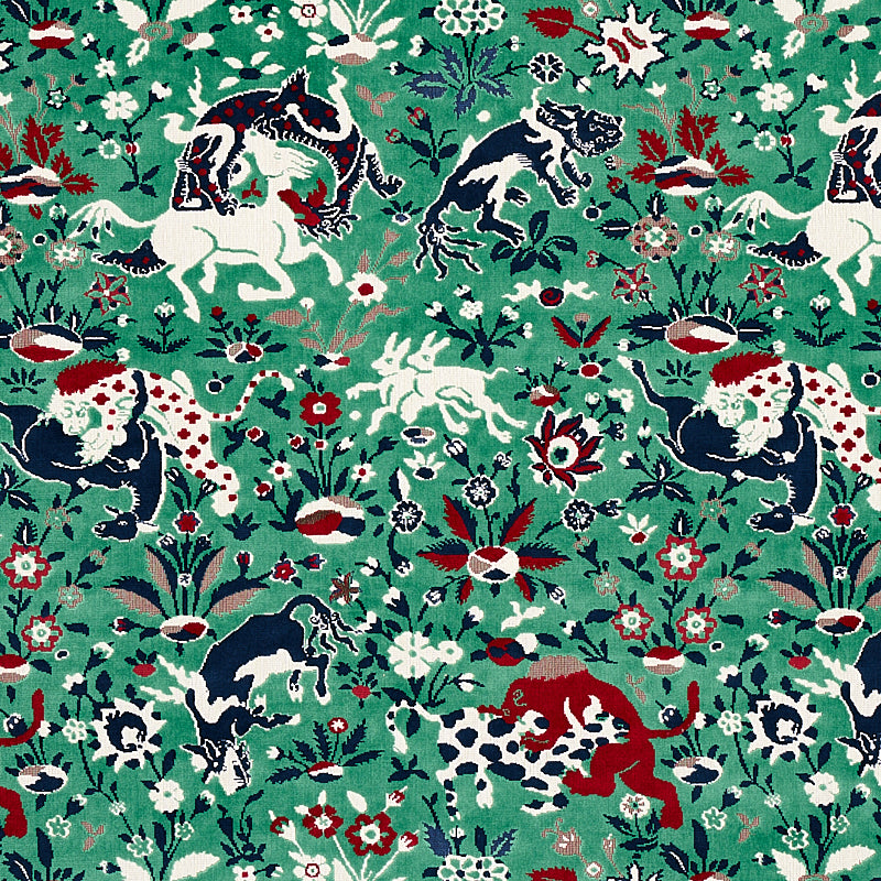 Schumacher Saint Ambrose Velvet Jade Fabric 80170