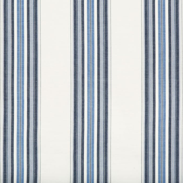 Brunschwig & Fils Verdon Stripe Indigo/Sky Fabric 8017101.505.0