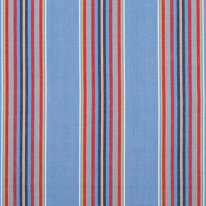 Brunschwig & Fils Verdon Stripe Blue/Red Fabric 8017101.519.0