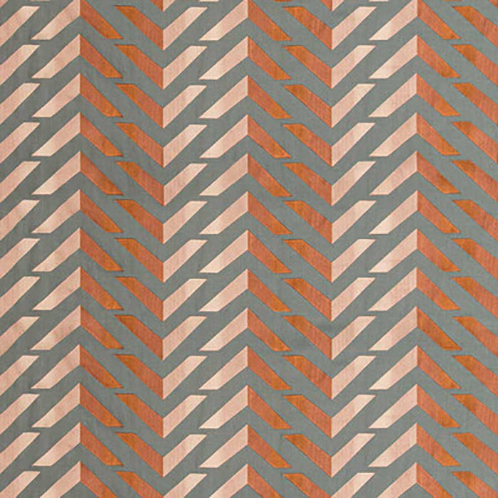 Brunschwig & Fils Les Vagues Emb Pink/Rust Fabric 8017128.724.0