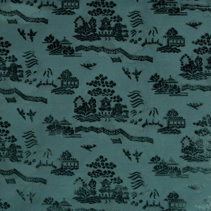 Brunschwig & Fils La Pagode Velvet Teal Fabric 8017129.35.0