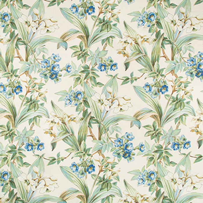 Brunschwig & Fils Daffodil And Vine Blue Fabric 8018117.5.0