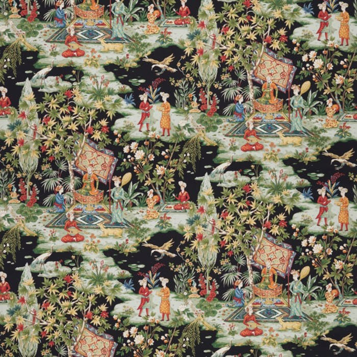 Brunschwig & Fils Lodi Garden Print Onyx Fabric 8018119.8.0