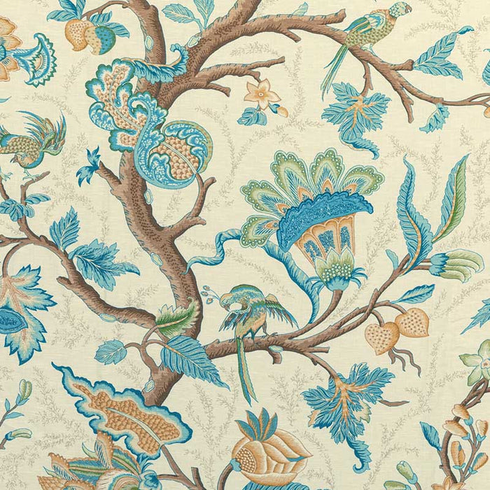 Brunschwig & Fils Louverne Print Aqua Fabric 8020121.113.0