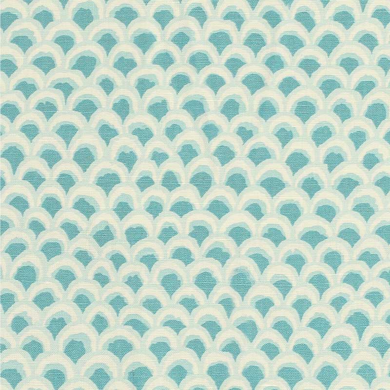 Brunschwig & Fils Pave Ii Print Aqua Fabric 8020126.113.0