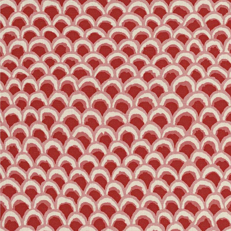 Brunschwig & Fils Pave Ii Print Red Fabric 8020126.19.0