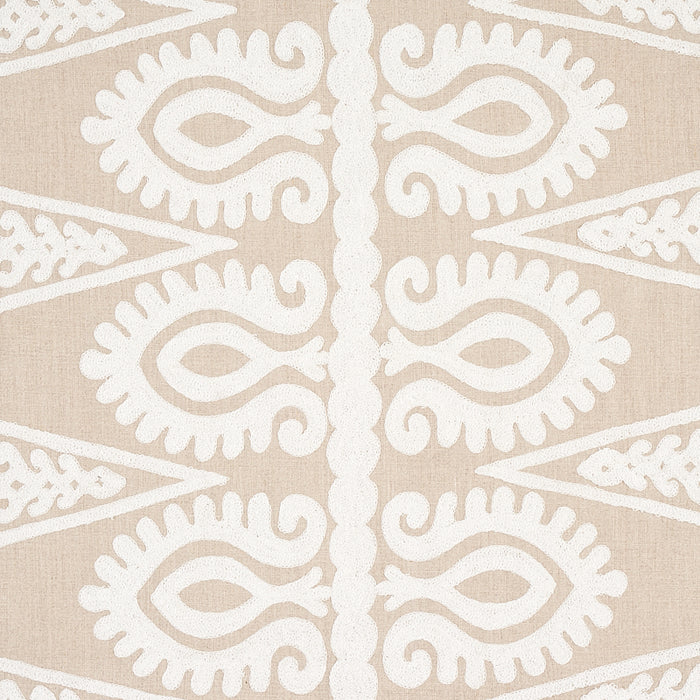 Schumacher Seema Ivory On Natural Fabric 80211