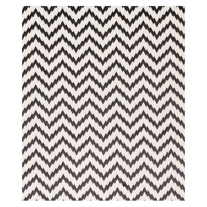 Schumacher Florentine Chevron Velvet Black Fabric 80220