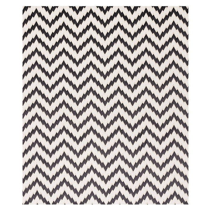 Schumacher Florentine Chevron Velvet Black Fabric Sample 80220