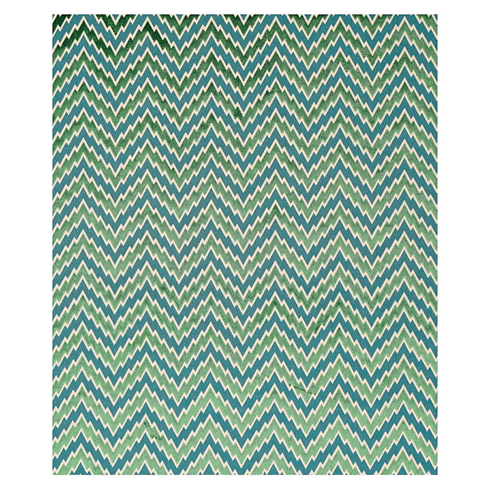 Schumacher Florentine Chevron Velvet Emerald Fabric 80221