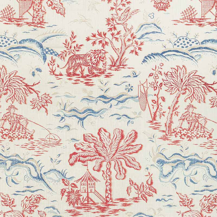 Brunschwig & Fils Valensole Print Red/Blue Fabric 8022101.195.0