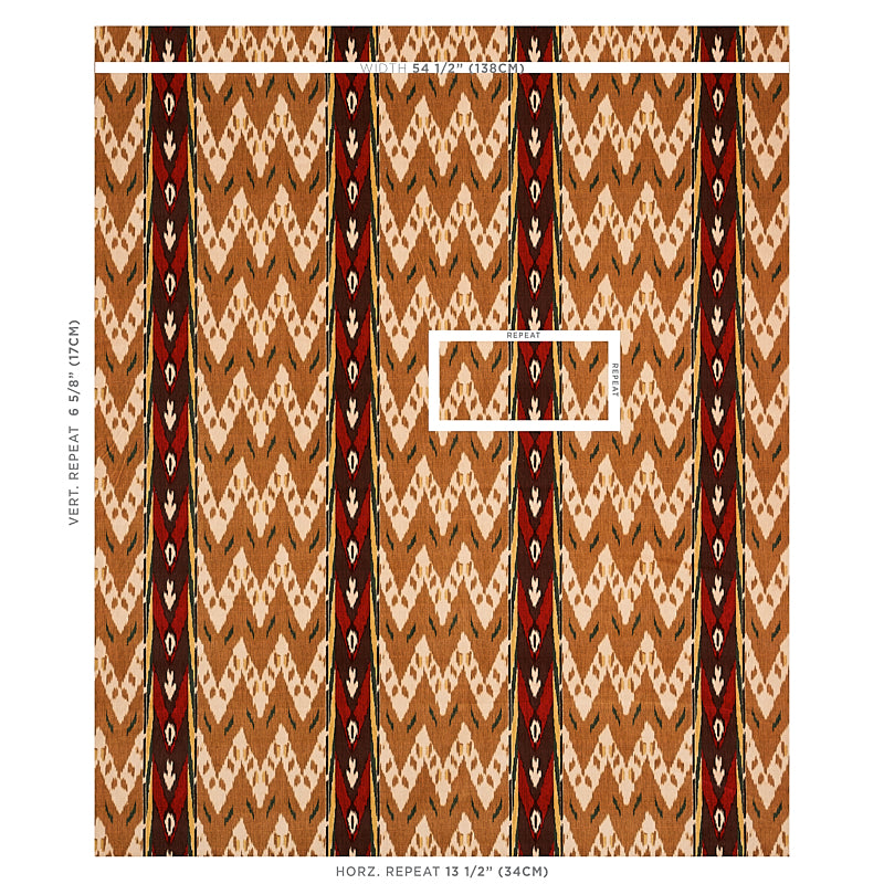 Schumacher Samar Ikat Velvet Gold Fabric 80240