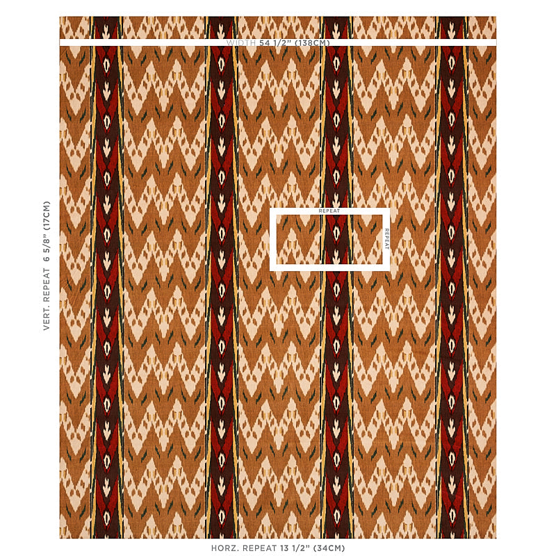 Schumacher Samar Ikat Velvet Gold Fabric Sample 80240