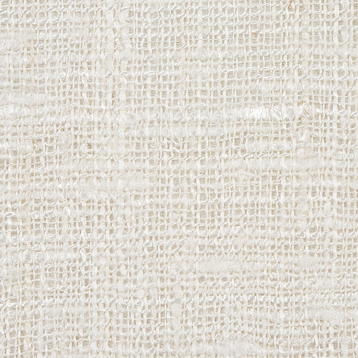 Schumacher Rustic Silk Matka Ivory Fabric Sample 80260