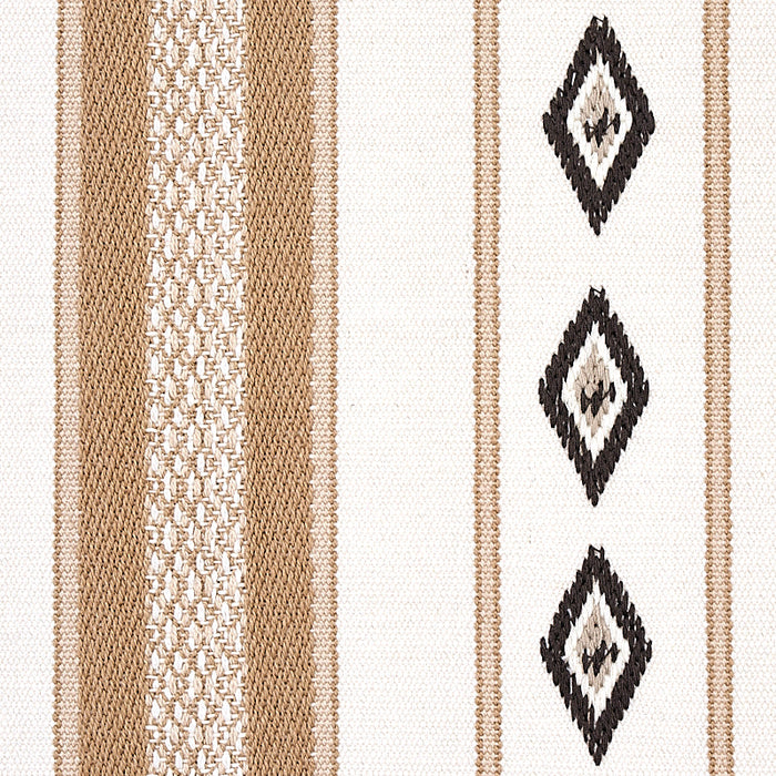 Schumacher Dakota Stripe Neutral Fabric Sample 80270