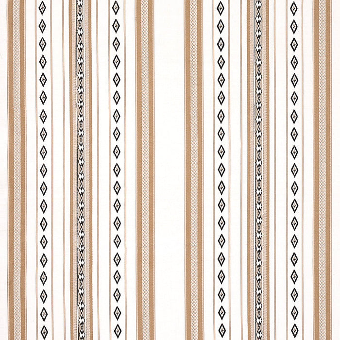 Schumacher Dakota Stripe Neutral Fabric Sample 80270